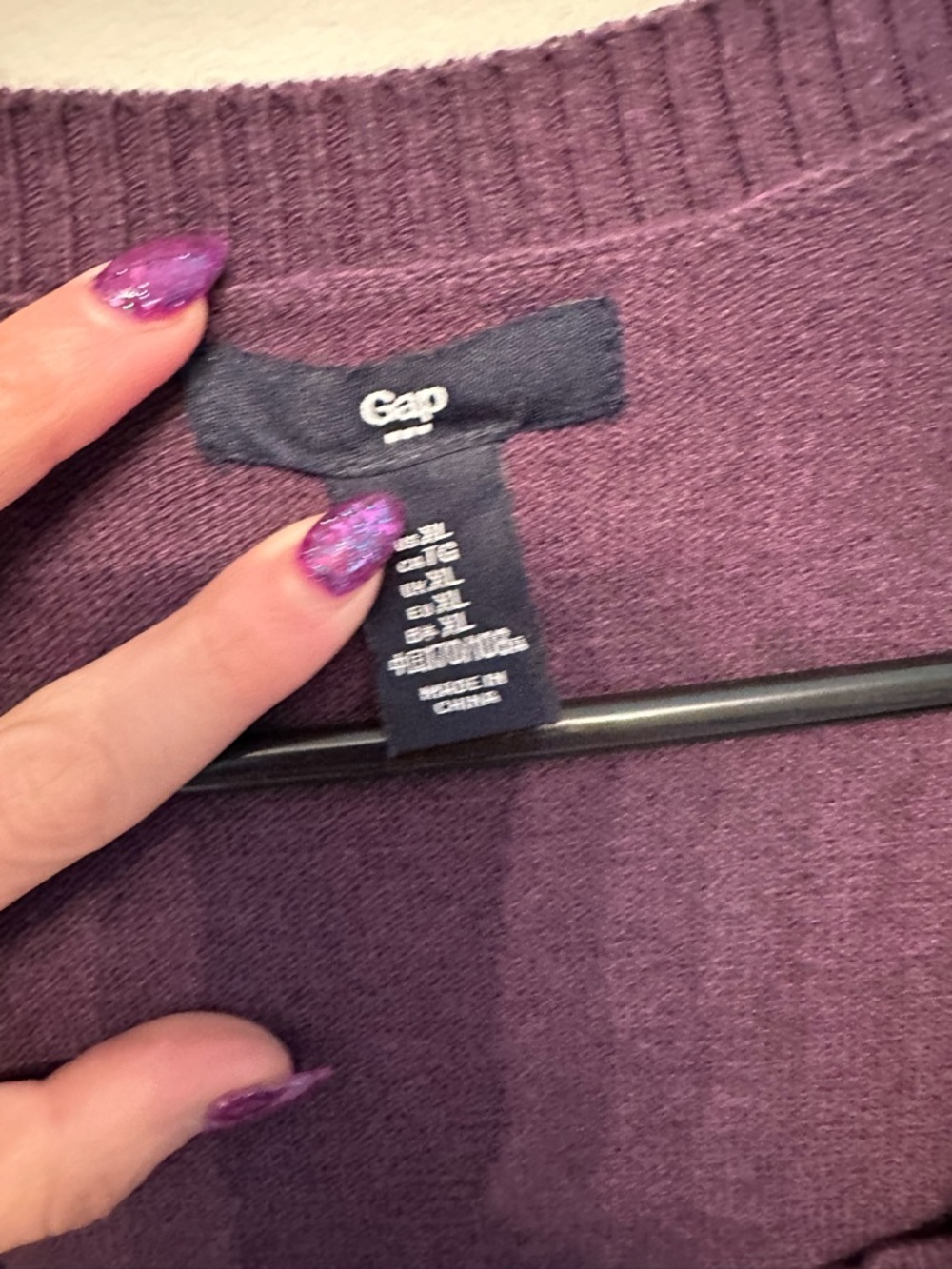 Vintage Y2K Era Gap Plum Button-Front Knit Cardigan Size XL - Picture 2 of 5